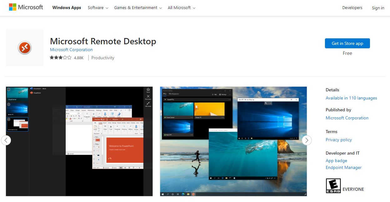 microsoft remote desktop - alternative to anydesk